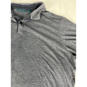 Perry Ellis Mens XL Gray Short Sleeve Polo Shirt Casual Classic Comfy